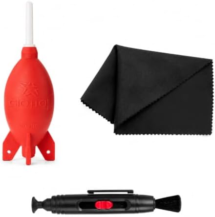 Giottos AA1903 Rocket Air Blaster Large-Red+VCC113 Micro-Fiber Cloth+Cleaning Lens Pen by Giottos