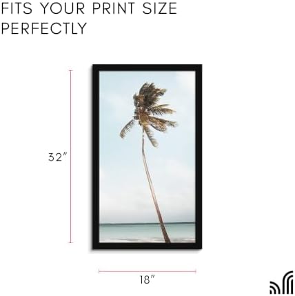 Americanflat 18x32 Poster Frame - Engineered Wood - Black - Image 2
