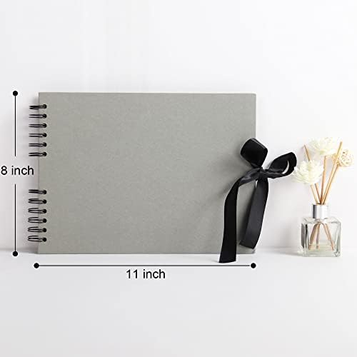 Vienrose Scrapbook Album 80 Pages 11x8 Inch Black - Image 5
