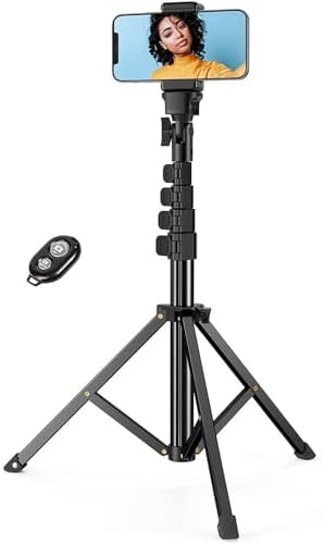 Tripod Selfie Stick Wireless Monopod Compatible with iPhone 16/Plus/Pro/Pro Max, Remote Shutter Built-in Self-Portrait Extendable Stand - Image 2
