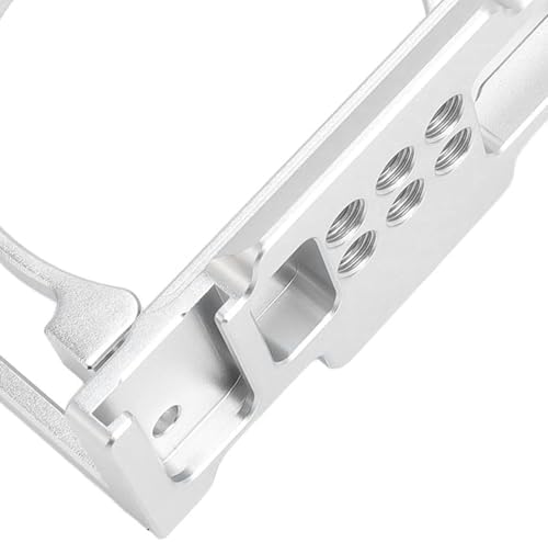 Jiawu Camera Video Cage for ZV1 Precise Design with Wooden Handle Grip for Improved Stability and Filming Experience (Silver) - Image 7