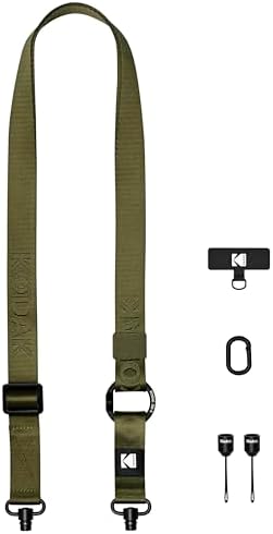 KODAK Multi-Purpose Camera Strap (Olive) - Quick-Detach System, Lightweight, Durable Metal Swivels, Multiple Usages, SLR Cameras, Compact Cameras, Smart Phones by Unknown
