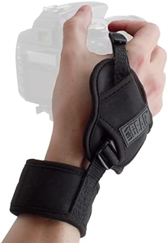 USA GEAR DualGRIP Professional Grip Camera Wrist Hand Strap with Neoprene Design and Metal Plate - Compatible with Canon, Fujifilm, Nikon, Sony, and more DSLR, Mirrorless, Point & Shoot Camera (Black) by USAGEAR