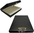 Lineco Clamshell Archival Storage Box, 18.5x24.5x1.75 In, Black, Pack of 2 by Lineco