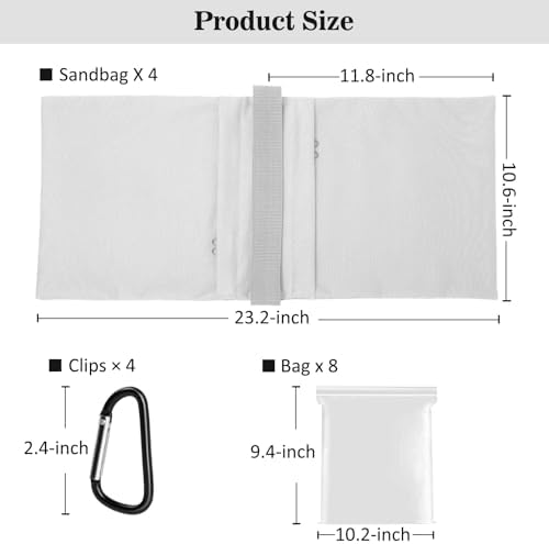 4-Pack White Sandbag Weight Bag for Light Stand Photography Video Equipment - Image 5