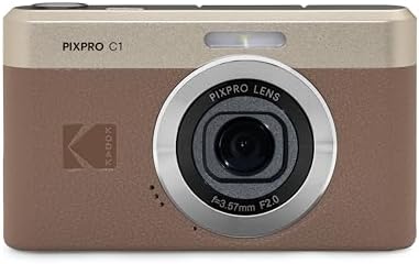 KODAK PIXPRO C1 13MP Compact Digital Camera, 26mm Fixed Lens, Brown - Image 2