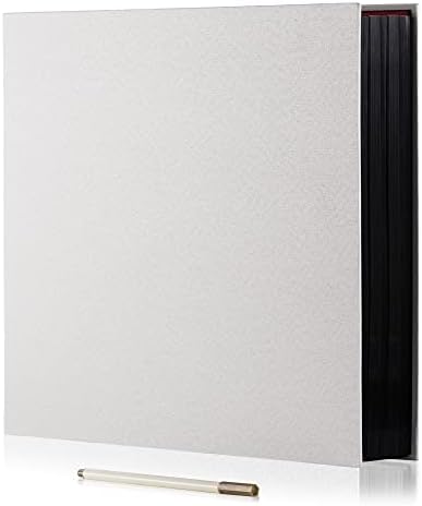 Large Photo Album Self Adhesive for 4x6 8x10 Magnetic Scrapbook Album DIY 60 Black Sticky Pages Linen Cover Photo Album(White) by HoneyTolly