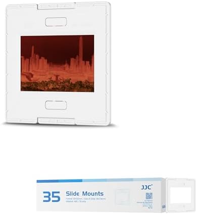 JJC 35mm Slide Mount, 50-Pack Glassless Slide Holder, 5x5cm Frame, ABS by JJC