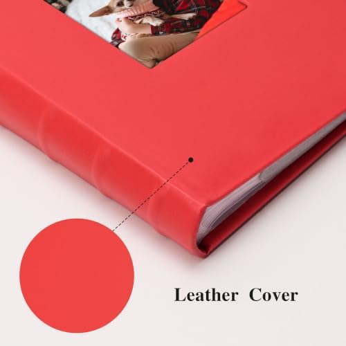 Vienrose Photo Album 4x6 300 Photos PU Leather Cover Red - Image 5