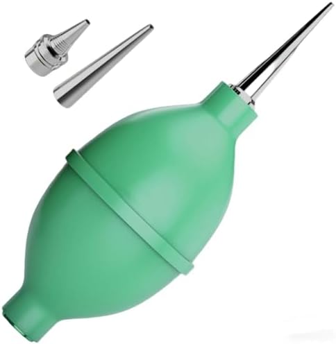 Air Duster, Large Dust Ball Hair Dryer Manual Silicone Blow Pump Cleaning Tool Coffee Grinder, Camera, Keyboard, Watch Dust Removal Tool Coffee Cleaning Tool (Green) by Unknown