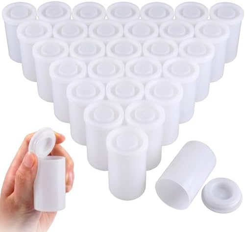 JOVITEC 30 Pieces Plastic Film Canister Holder Containers, White by Jovitec