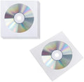 200 PCS White Paper CD DVD Sleeves, Premium Thick CD DVD Sleeves Envelope with Clear Window Cut Out and Close Flap Compatible with Standard Size CD DVD by Hiyoo