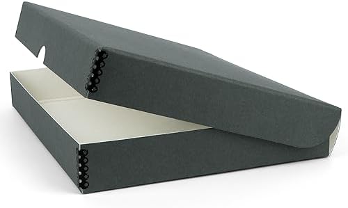 Golden State Art, Clamshell Archival Folio Storage Box 9x12, Gray by GoldenStateArt