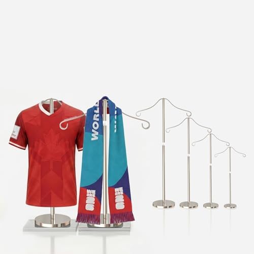 Shirt Display Stand Mannequin Torso 18-33" Adjustable,Nickel,4 Pack by Unknown