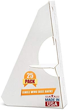 Lineco Self Stick Easel Backs, 5 Inch, White, 25 Pack by Lineco
