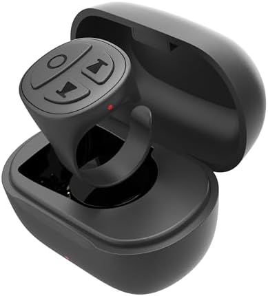 TikTok Scrolling Ring, Bluetooth Camera Remote Control, Scrolling Ring Remote for iPhone TIK Tok Facebook YouTube Instagram Android Phone, Auto Tapper for TikTok Live (Black) by Vekesen