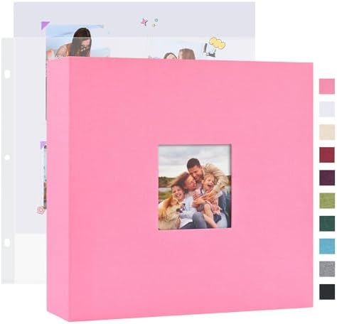 Mublalbum 10x10 Inch 3 Ring DIY Scrapbook Photo Album 80 Pages, Pink by Mublalbum