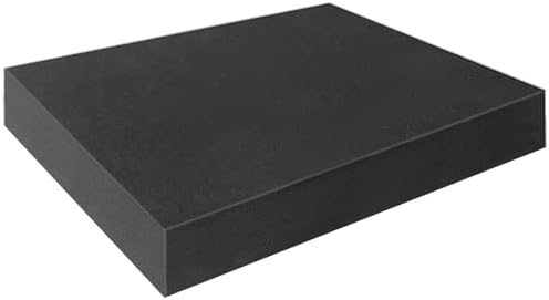 Black Polyurethane Foam Inserts for Cases, 16 x 12 x 3 Inch, Cuttable Packing Padding for Tool Box, Camera, Crafts and Storage by YIENFBEV