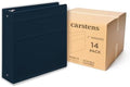 Carstens 3-Inch Heavy Duty 3-Ring Binder - Side Opening, Navy Blue, Durable Plastic, Precision No-Gap Rings, Waterproof Cover, No Pockets, Holds 400 US Letter Sheets, BPA-Free, Made in USA (1749-3R) by Carstens