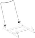 GIBSON HOLDERS 3PL Adjustable White Wire and Clear Acrylic Display Easel, 3.875" W x 5.375" D x 5.25" H, Pack of 12 by GibsonHolders