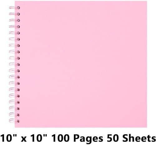 DIY Scrapbook Photo Album,100 Pages,10x10 Inch,Pink - Image 5