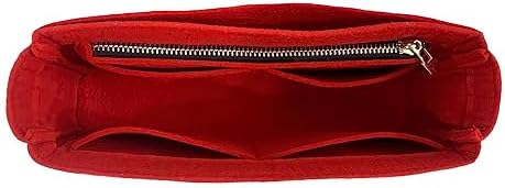Divitize Premium Purse Organizer compatible with Lou Mini Camera Bag Organizer — Gold Zipper Perfect Fit, Durable Quality Felt, Full Coverage No Bulk, +24 Shades (For Mini Camera Bag, Tea) - Image 5