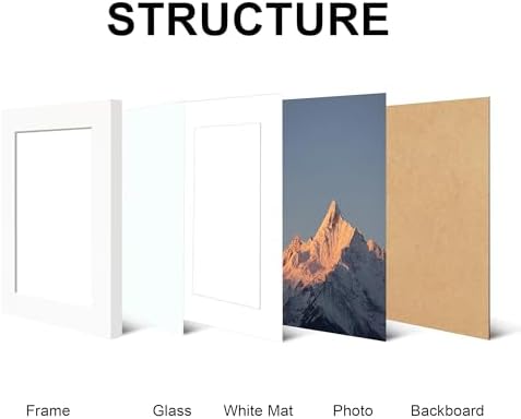 5x7 Picture Frame Set of 4 with Real Glass, Wall & Tabletop Display - Image 3