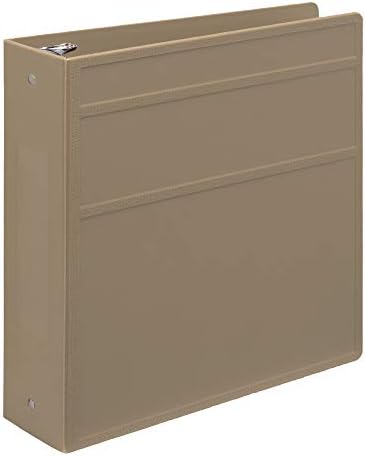 Carstens 3-Inch Heavy Duty 3-Ring Binder - Side Opening, Sand, Durable Plastic, Precision No-Gap Rings, Waterproof Cover, No Pockets, Holds 400 US Letter Sheets, BPA-Free, Made in USA (1713-3R) - Image 6