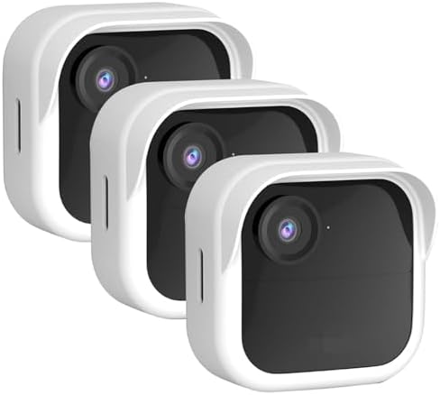 Silicone Case for All-New Blink Outdoor 4 (4th Gen) / 2K+ (White, 3 Pack) by QOPOTO