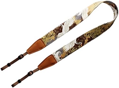 UNIKSTRAP Original Design Personalized Adjustable Camera Strap Chrysanthemum & Crane in Tan, Fit for Canon Nikon Sony Olympus Interchangeable Lens Digital Camera/DSLR etc. - Image 2
