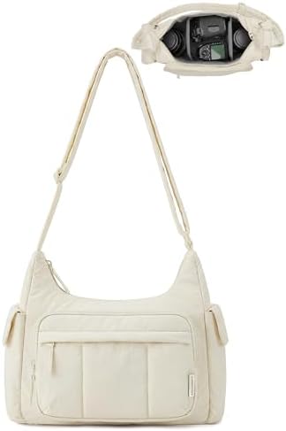 BAGSMART 2 in 1 Puffy Camera Bag for Photographer Everyday Shoulder Bag by BAGSMART