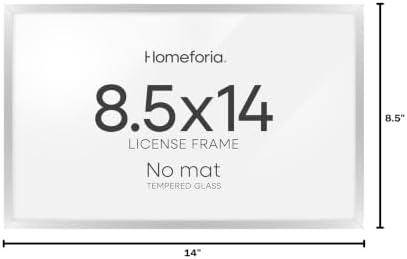 Homeforia 8.5x14 Silver Marriage License Frame, High-End Metal, Glass - Image 5