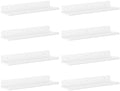 Lifewit Acrylic Floating Shelves for Wall 14" White, 8 Pack by Lifewit