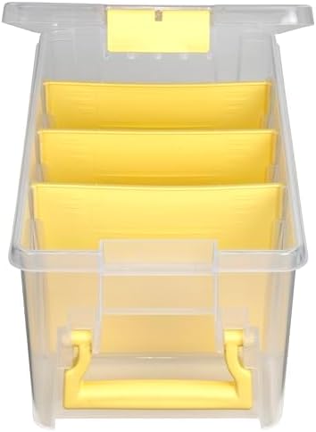 ArtBin 6925JY Semi Satchel with Yellow Accents Storage Container, Clear (Pack of 4) - Image 5