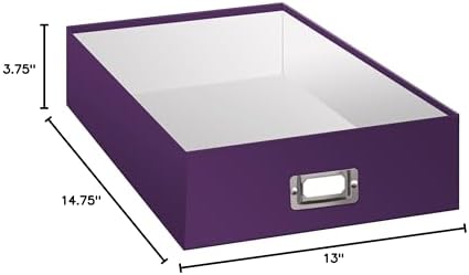 Pioneer Photo Albums OB-12S Bright Purple Storage Box 14.75 x 13 x 3.75 inch - Image 2