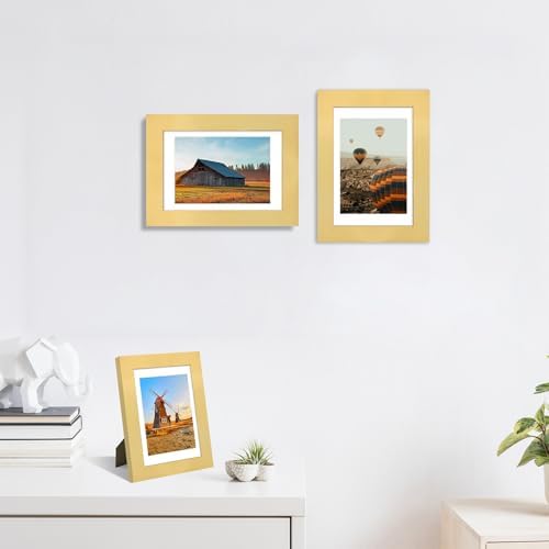 4x6 Picture Frame Set of 4 with Real Glass, Wall & Tabletop Display - Image 2