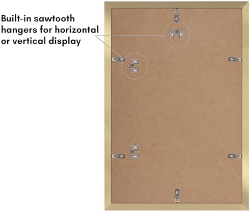 Americanflat 12x18 Poster Frame 5-Pack - Matted to 11x17 - Gold - Image 6