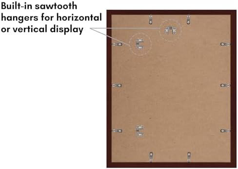 Americanflat 16x20 Poster Frame 5-Pack - Matted to 12x16 - Mahogany - Image 6