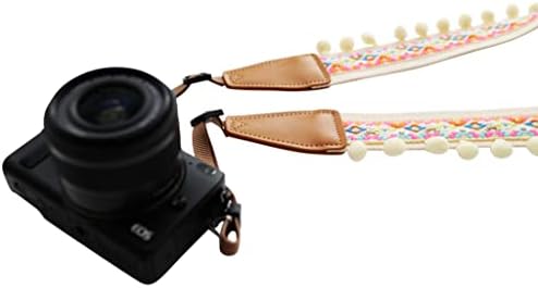 UNIKSTRAP Original Design Personalized Adjustable Camera Strap Super Colorful & Cute Pompom Tassel, Fit for Canon Nikon Sony Olympus Interchangeable Lens Digital Camera/DSLR etc. - Image 3