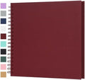Scrapbook Album 10x10 Inches 100 Pages Hardcover Kraft Paper Red by Bonyomor