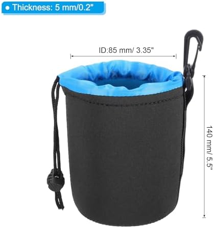 PATIKIL Camera Lens Bag 3.3" ID x 5.5" H Drawstring Lens Pouch 2Pcs - Image 2