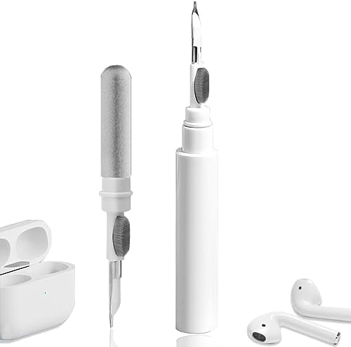 Cleaner Kit for Airpods,Earbuds Cleaning kit for Airpods Pro 1 2 3, Multi-Function Cleaning Tool with Brush for Wireless Earphones Bluetooth Headphones Camera and iPhone(White) by Yesimla