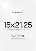 Homeforia 15x21.25 White Puzzle Picture Frame, High-End Metal, Glass by Homeforia