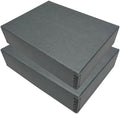 Lineco Drop Front Archival Storage Box, 9.75x12.75x3 in, Gray, 2 Pack by Lineco