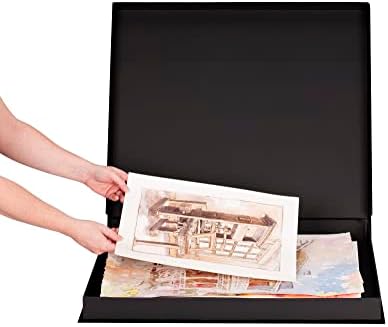 HG Art Concepts Eternity Archival Clamshell Photo Storage Box, Black - 20"x24" - For Storing Artwork, Photos & Documents, Deluxe Acid-Free, Sturdy & Lined With Archive-Quality Paper - Image 6