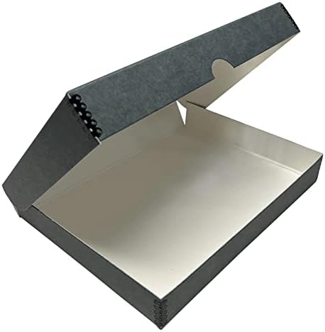 Lineco Clamshell Archival Storage Box, 9.5x12.5x1.75 Inch, Gray by Lineco