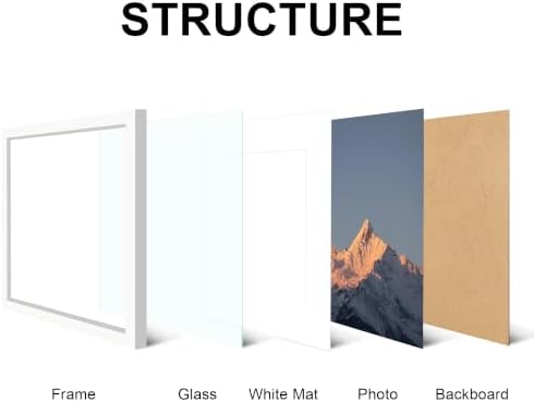 12x12 Picture Frame Set of 4 with Real Glass, Wall & Tabletop Display - Image 5
