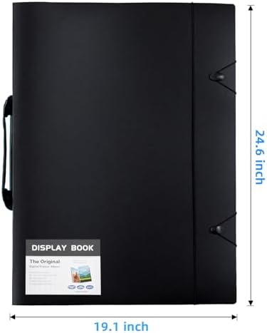 Large 18"x24" Art Portfolio Heavy Duty Binder with Plastic Sleeves, Portfolio Folder with Protectors, Bring a Portable Handle 500-Pieces Puzzle Storage Book and Poster Binder - Image 2