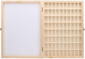 Sanpyl Container for 80 Rolls of 35mm Films, 445x315x45MM, Wooden Display Case to Sort & Safeguard Films, Camera Reel Storage Cabinet Display Shelf Rack (80 Slots) by Sanpyl