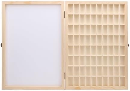 Sanpyl Container for 80 Rolls of 35mm Films, 445x315x45MM, Wooden Display Case to Sort & Safeguard Films, Camera Reel Storage Cabinet Display Shelf Rack (80 Slots) by Sanpyl